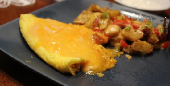 Jenny Craig Cheddar Cheese Omlette with Extra Cheese and Sour Cream